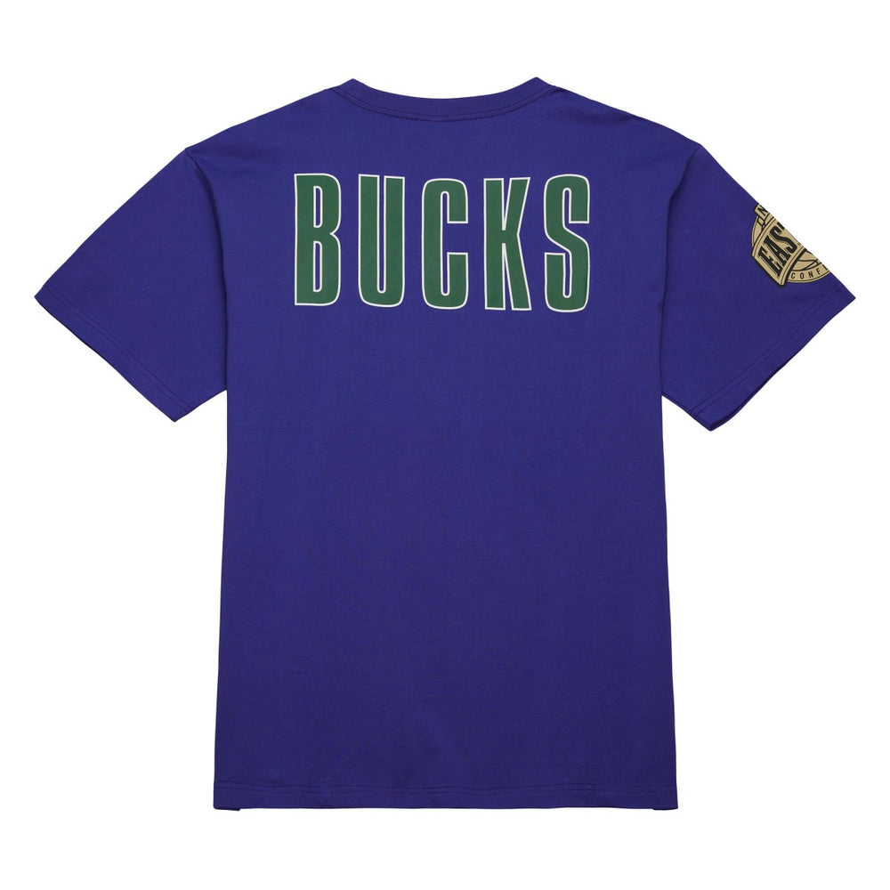 Milwaukee Bucks Hardwood Classics Team OG 2.0 Premium Vintage Logo T-Shirt Purple