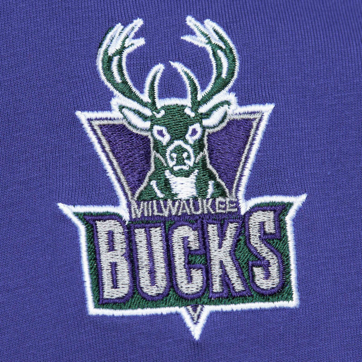 Milwaukee Bucks Hardwood Classics Team OG 2.0 Premium Vintage Logo T-Shirt Purple