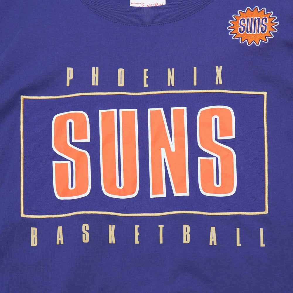 Phoenix Suns Hardwood Classics Team OG 2.0 Premium Vintage Logo T-Shirt Purple