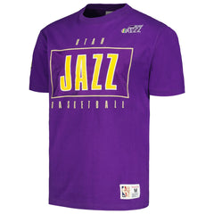 Utah Jazz Hardwood Classics Team OG 2.0 Premium Vintage Logo T-Shirt Purple