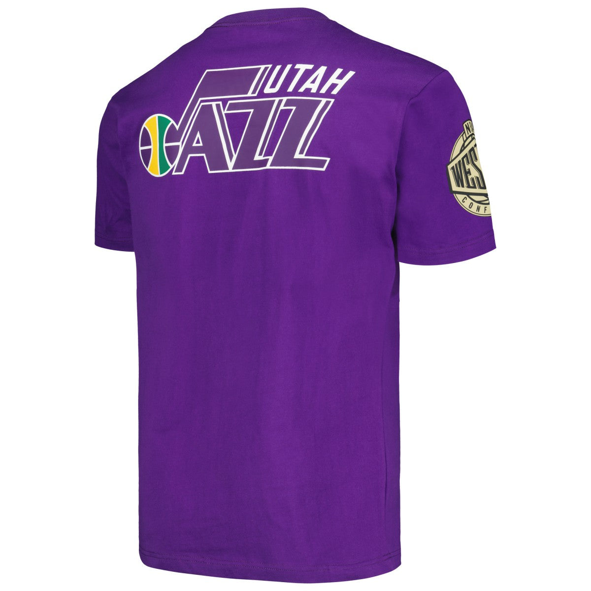 Utah Jazz Hardwood Classics Team OG 2.0 Premium Vintage Logo T-Shirt Purple