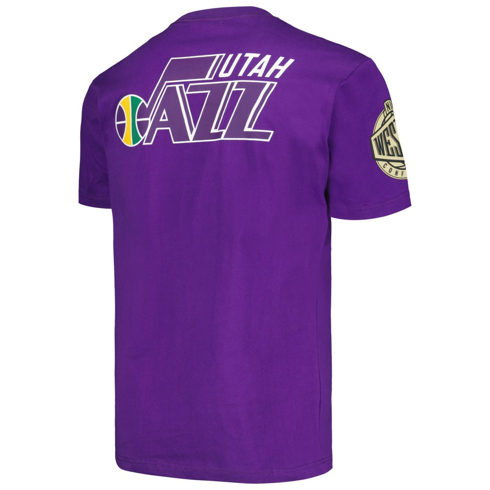 Utah Jazz Hardwood Classics Team OG 2.0 Premium Vintage Logo T-Shirt Purple