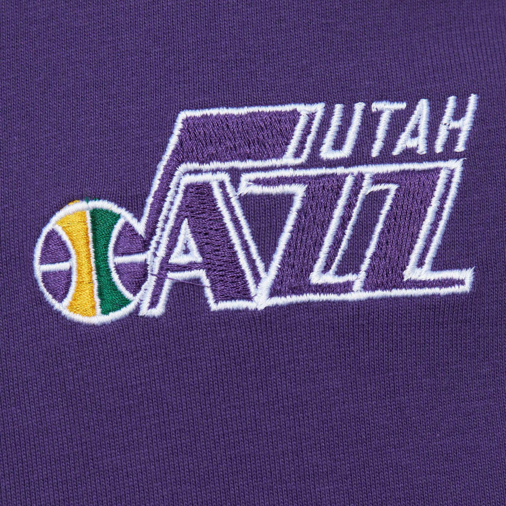 Utah Jazz Hardwood Classics Team OG 2.0 Premium Vintage Logo T-Shirt Purple