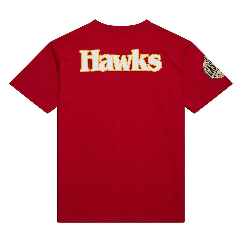 Atlanta Hawks Hardwood Classics Team OG 2.0 Premium Vintage Logo T-Shirt Red