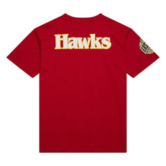 Atlanta Hawks Hardwood Classics Team OG 2.0 Premium Vintage Logo T-Shirt Red