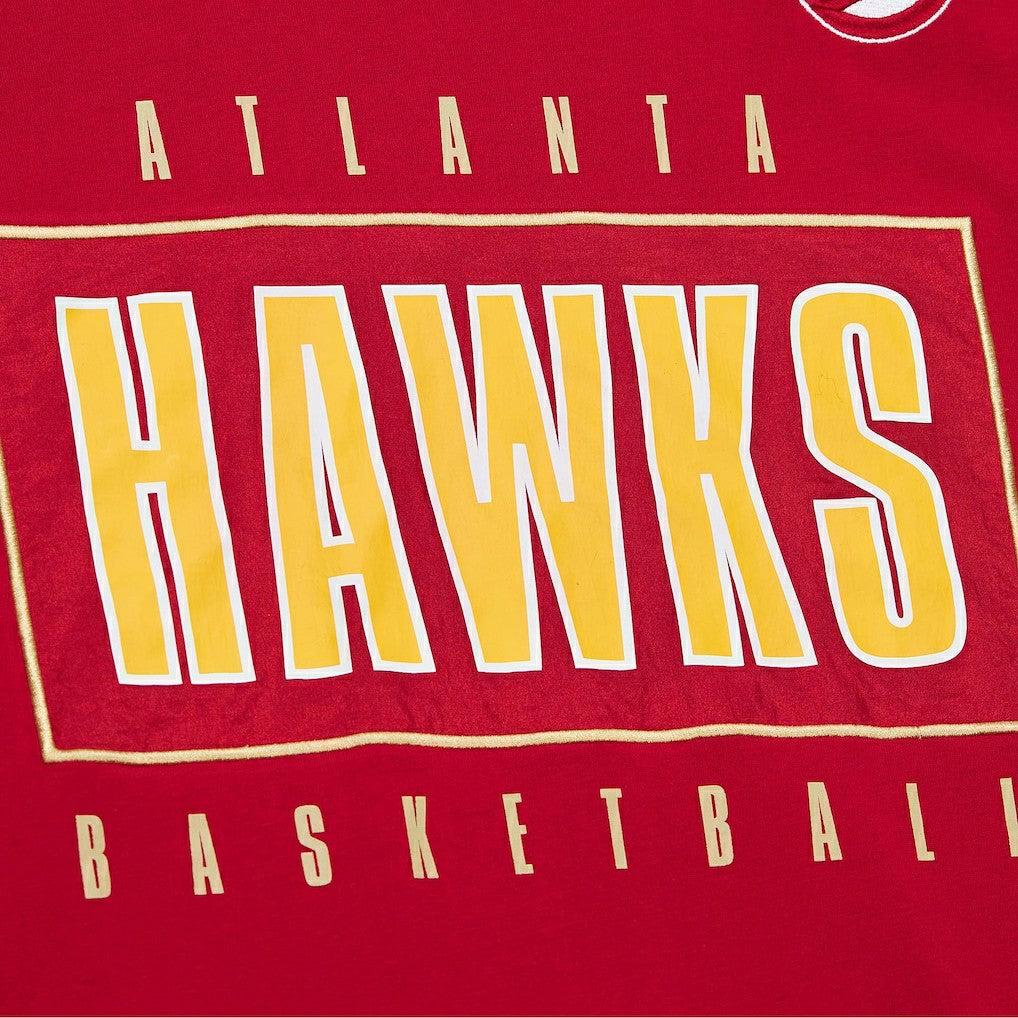 Atlanta Hawks Hardwood Classics Team OG 2.0 Premium Vintage Logo T-Shirt Red