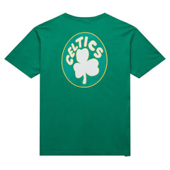 Boston Celtics Hardwood Classics Team OG 2.0 Premium Vintage Logo T-Shirt Kelly Green
