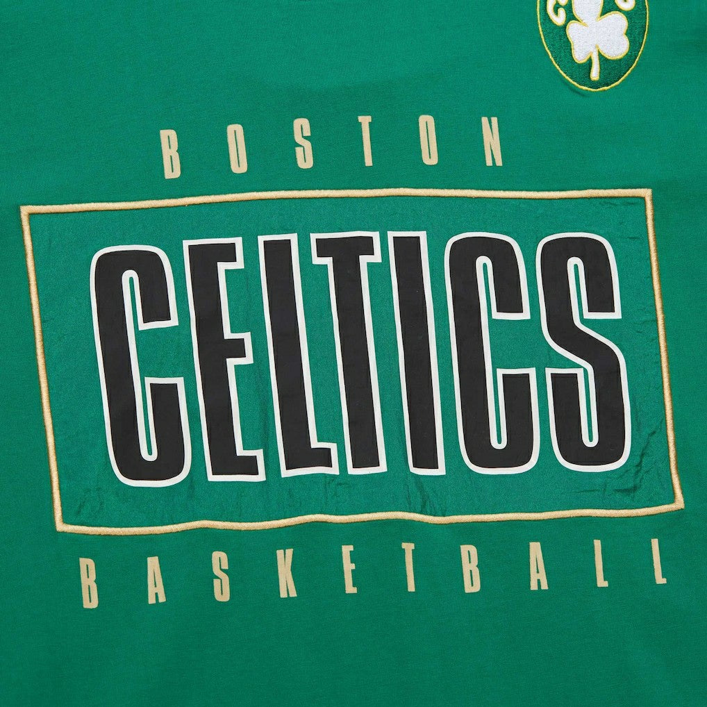 Boston Celtics Hardwood Classics Team OG 2.0 Premium Vintage Logo T-Shirt Kelly Green