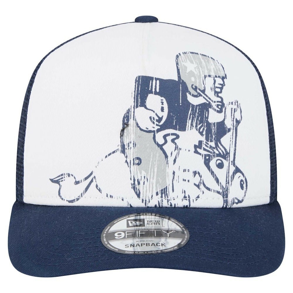 New Era Dallas Cowboys Distressed 9FIFTY A-Frame Snapback Hat White/Navy