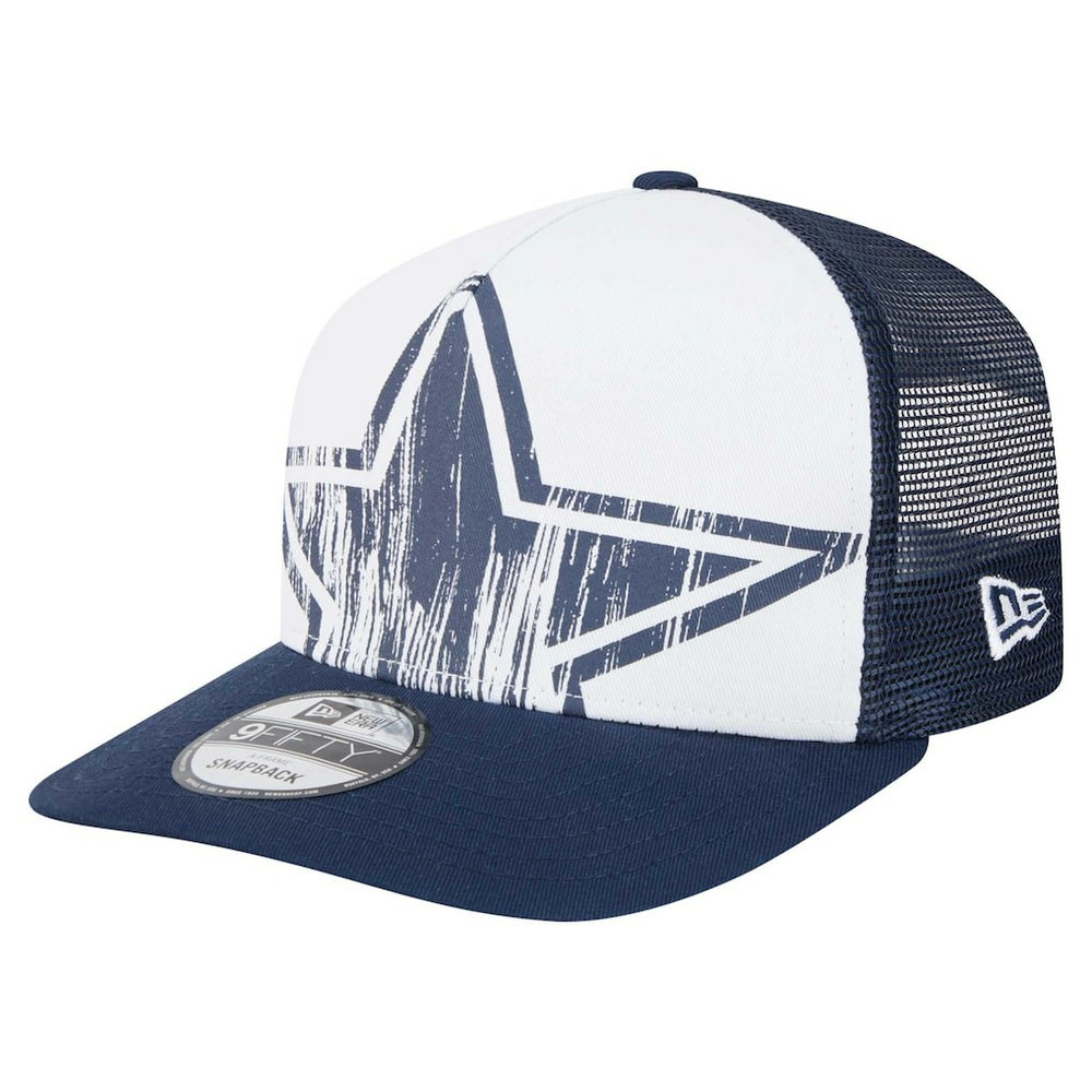 New Era Dallas Cowboys Distressed 9FIFTY A-Frame Snapback Hat White/Navy