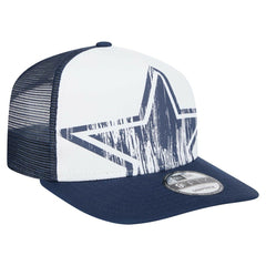 New Era Dallas Cowboys Distressed 9FIFTY A-Frame Snapback Hat White/Navy