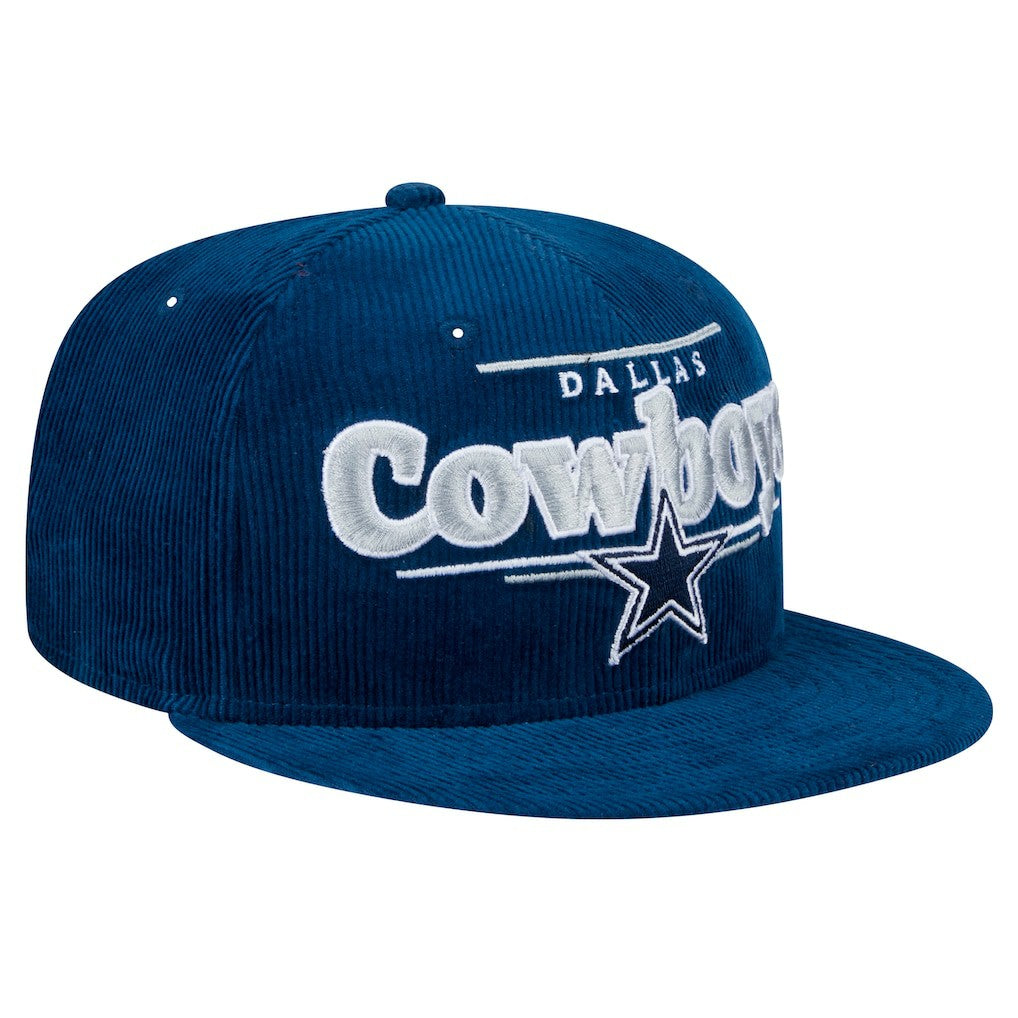 Dallas Cowboys New Era Display Corduroy 9FIFTY Snapback Hat Navy