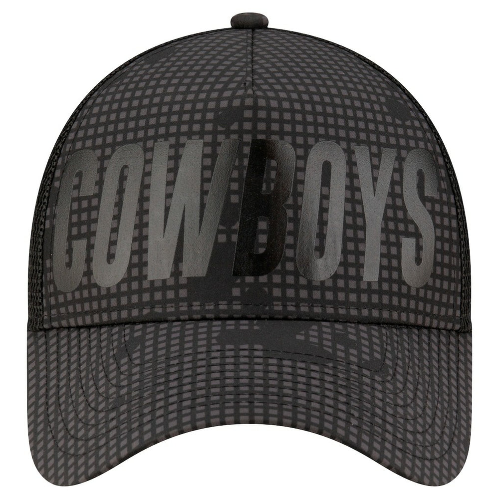 Dallas Cowboys New Era Midnight Ink Tonal A-Frame 9FORTY Adjustable Hat Graphite