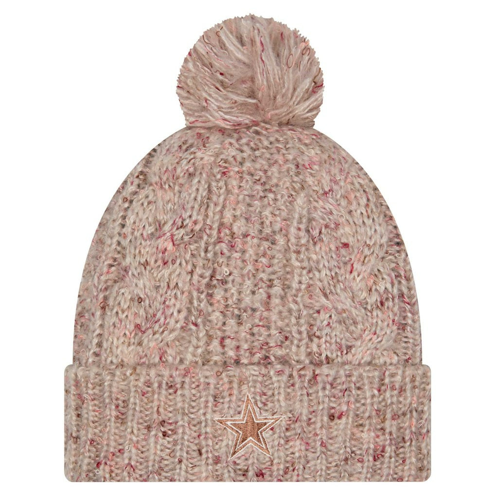 Dallas Cowboys New Era Women's Trendy Tone Cuffed Knit Hat with Pom Stone
