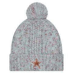 Dallas Cowboys New Era Women's Trendy Tone Cuffed Knit Hat with Pom Blue