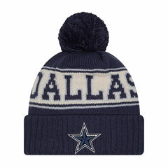 Dallas Cowboys New Era Retro Cuffed Knit Hat with Pom Navy