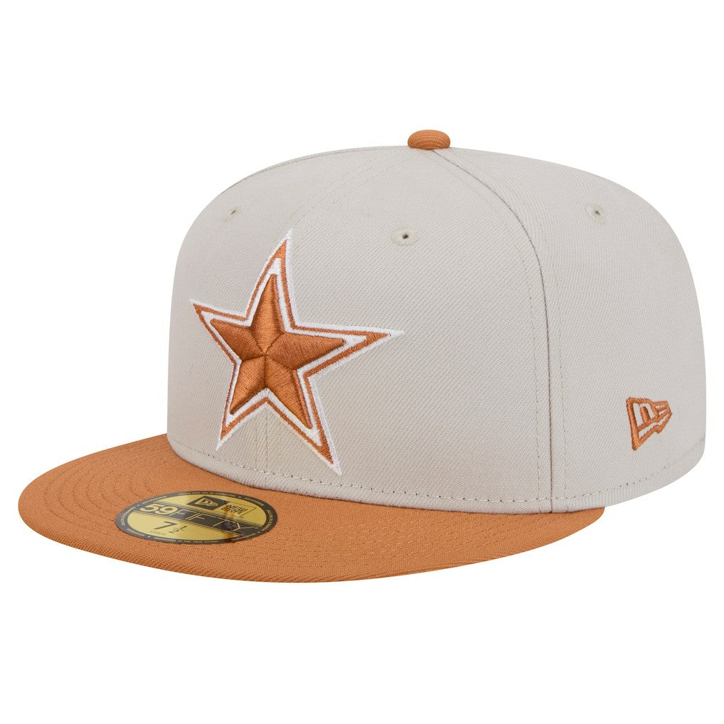 Dallas Cowboys New Era Two-Tone Color Pack 59FIFTY Fitted Hat Stone/Brown