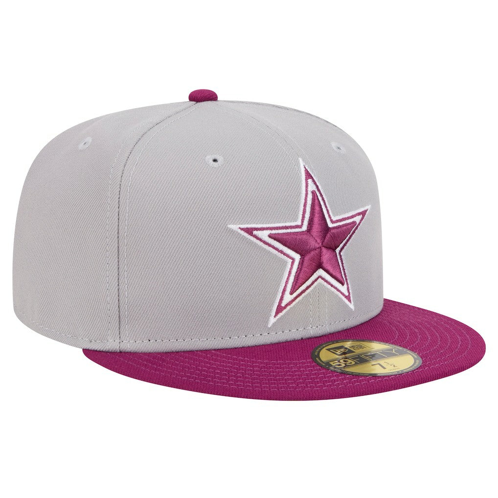 Dallas Cowboys New Era Two-Tone Color Pack 59FIFTY Fitted Hat Gray/Purple