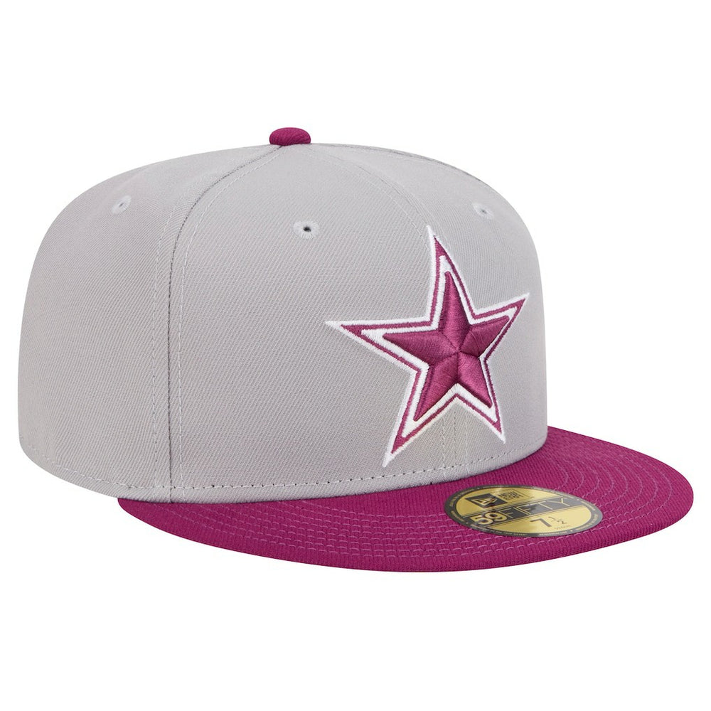 Dallas Cowboys New Era Two-Tone Color Pack 59FIFTY Fitted Hat Gray/Purple