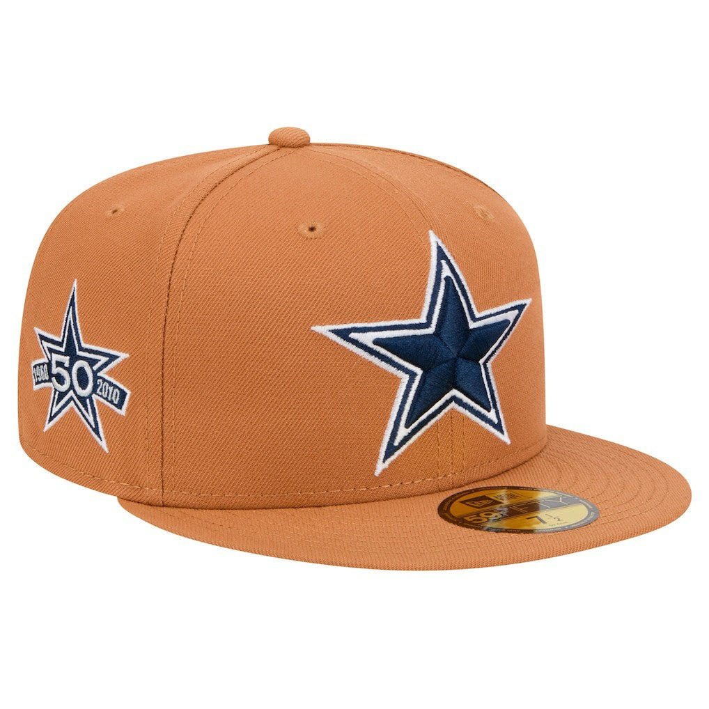 Dallas Cowboys New Era Color Pack Side Patch 59FIFTY Fitted Hat Brown