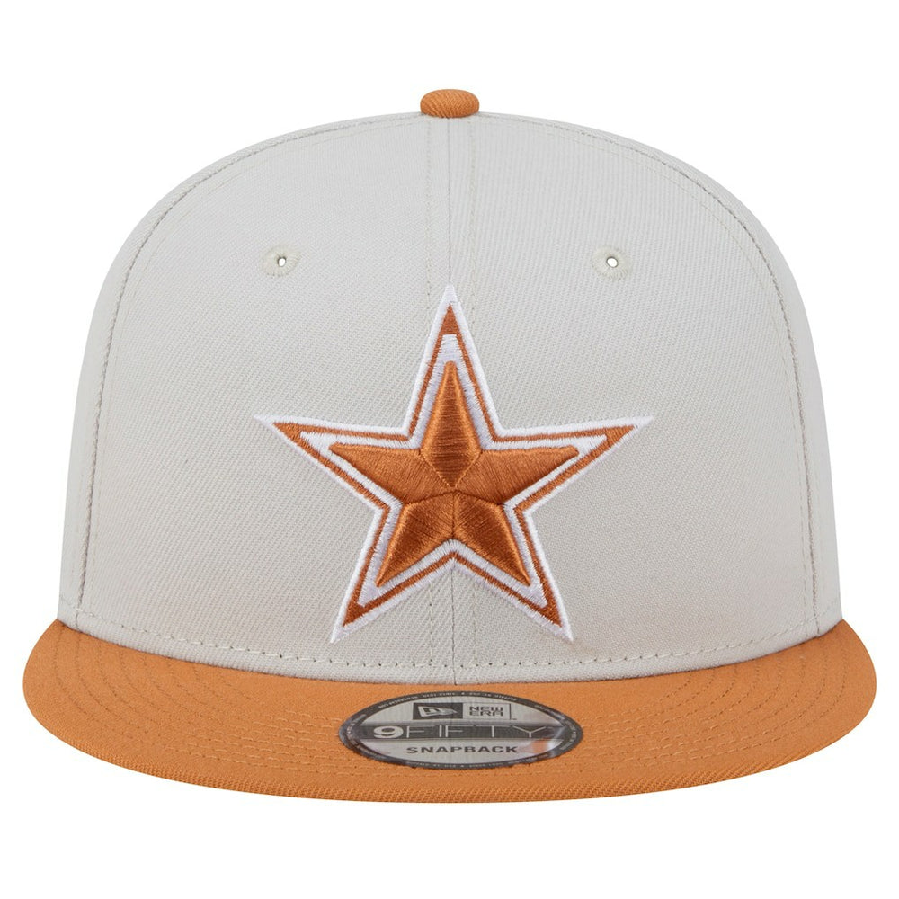 Dallas Cowboys New Era Two-Tone Color Pack 9FIFTY Snapback Hat Stone/Brown