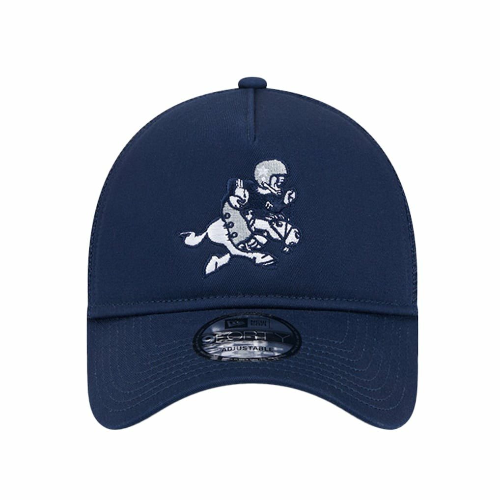 Dallas Cowboys New Era Retro Main A-Frame Trucker 9FORTY Adjustable Hat Navy