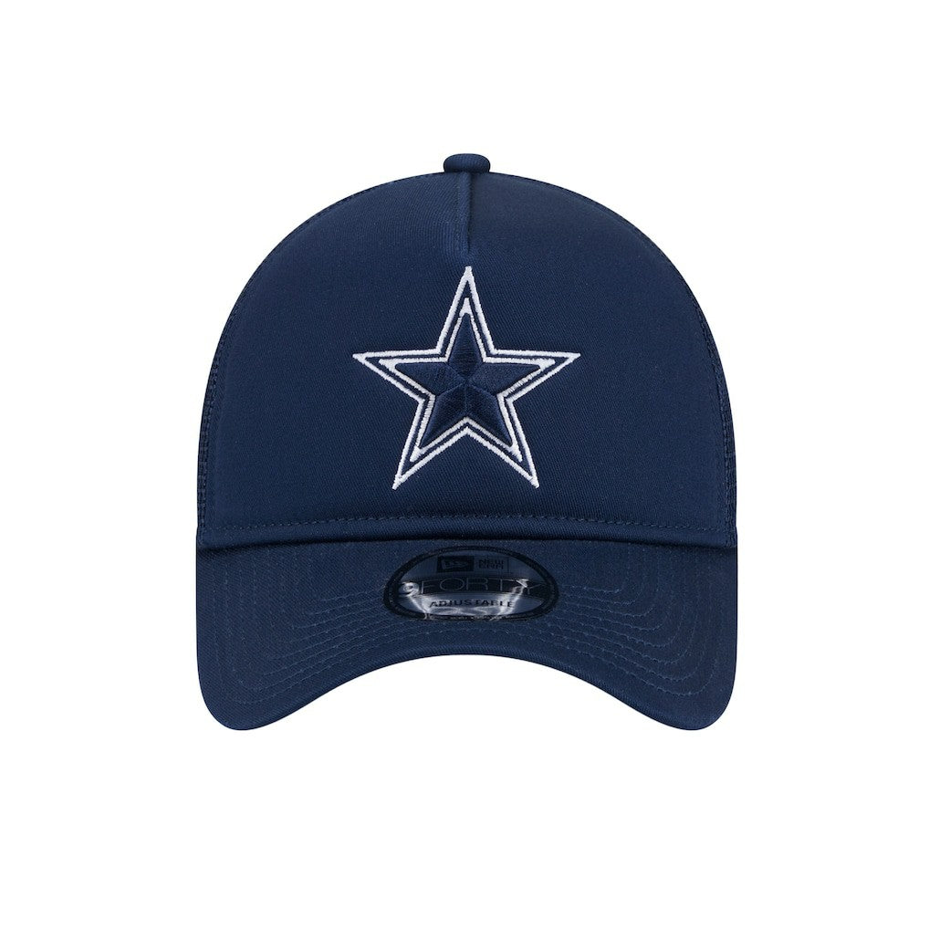 Dallas Cowboys New Era Main A-Frame Trucker 9FORTY Adjustable Hat Navy