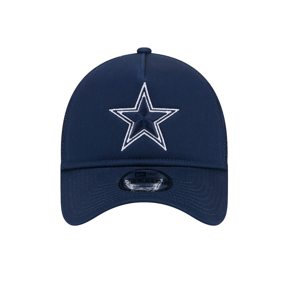 Dallas Cowboys New Era Main A-Frame Trucker 9FORTY Adjustable Hat Navy