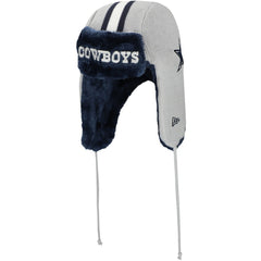 Dallas Cowboys New Era Helmet Head Trapper Knit Hat Gray