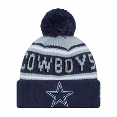Dallas Cowboys New Era Preschool Main Wordmark Cuffed Knit Hat with Pom Navy