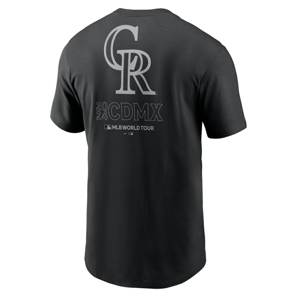 Colorado Rockies Nike 2024 MLB World Tour Mexico City Series T-Shirt - Black T-shirts
