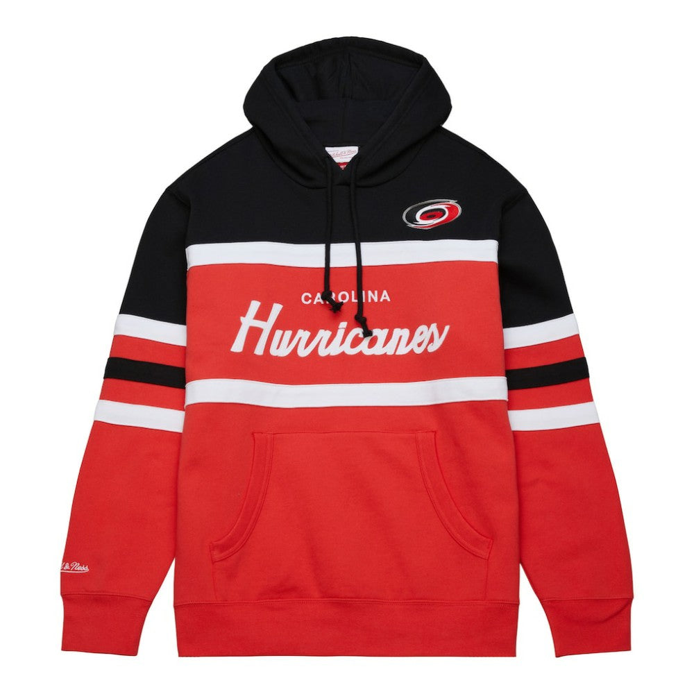 NHL Carolina Hurricanes Mitchell & Ness Head Coach Pullover Hoodie - Red/Black