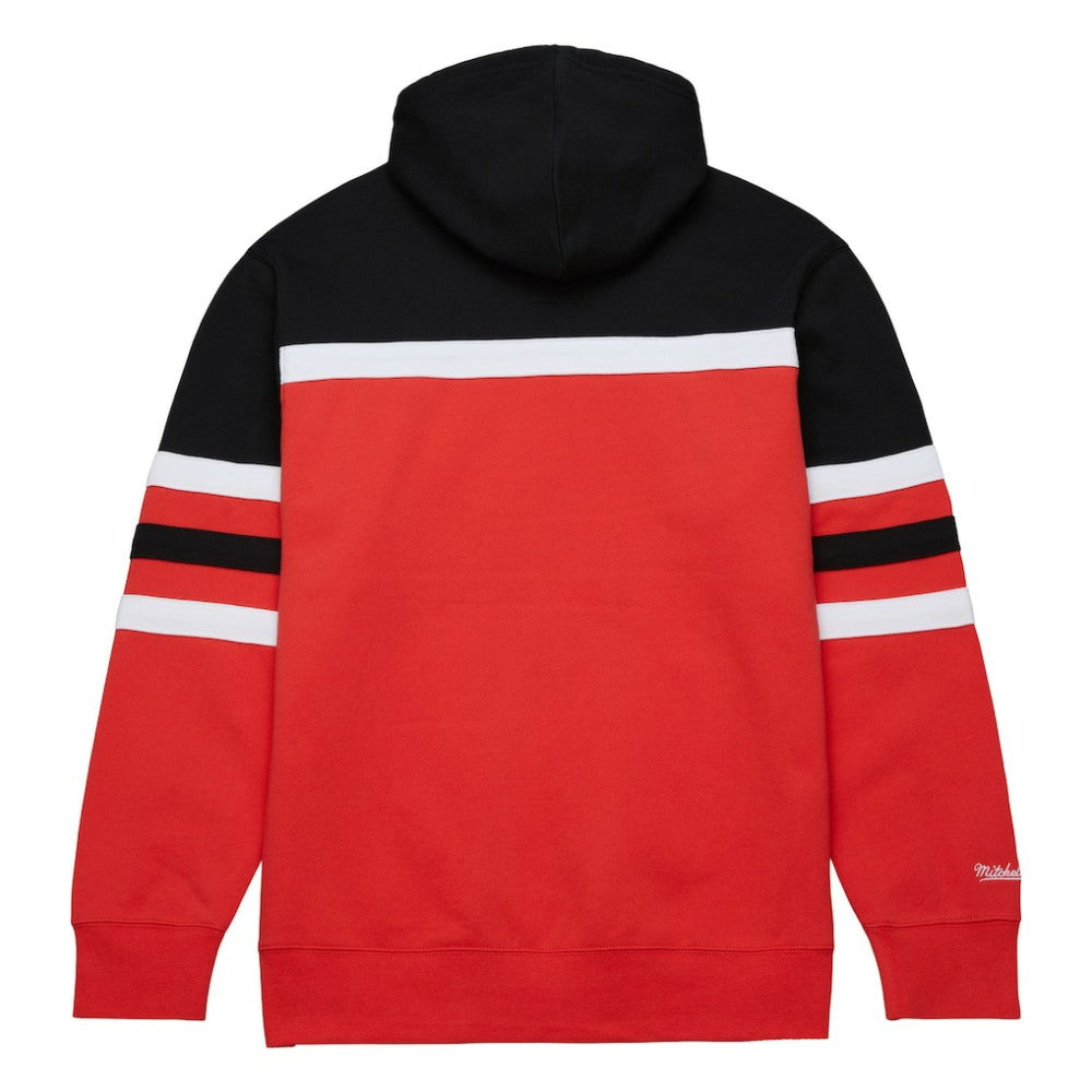 NHL Carolina Hurricanes Mitchell & Ness Head Coach Pullover Hoodie - Red/Black
