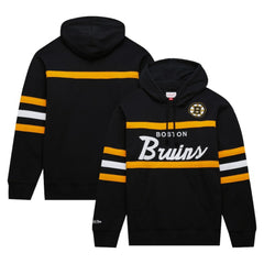 NHL Boston Bruins Mitchell & Ness Head Coach Pullover Hoodie - Black