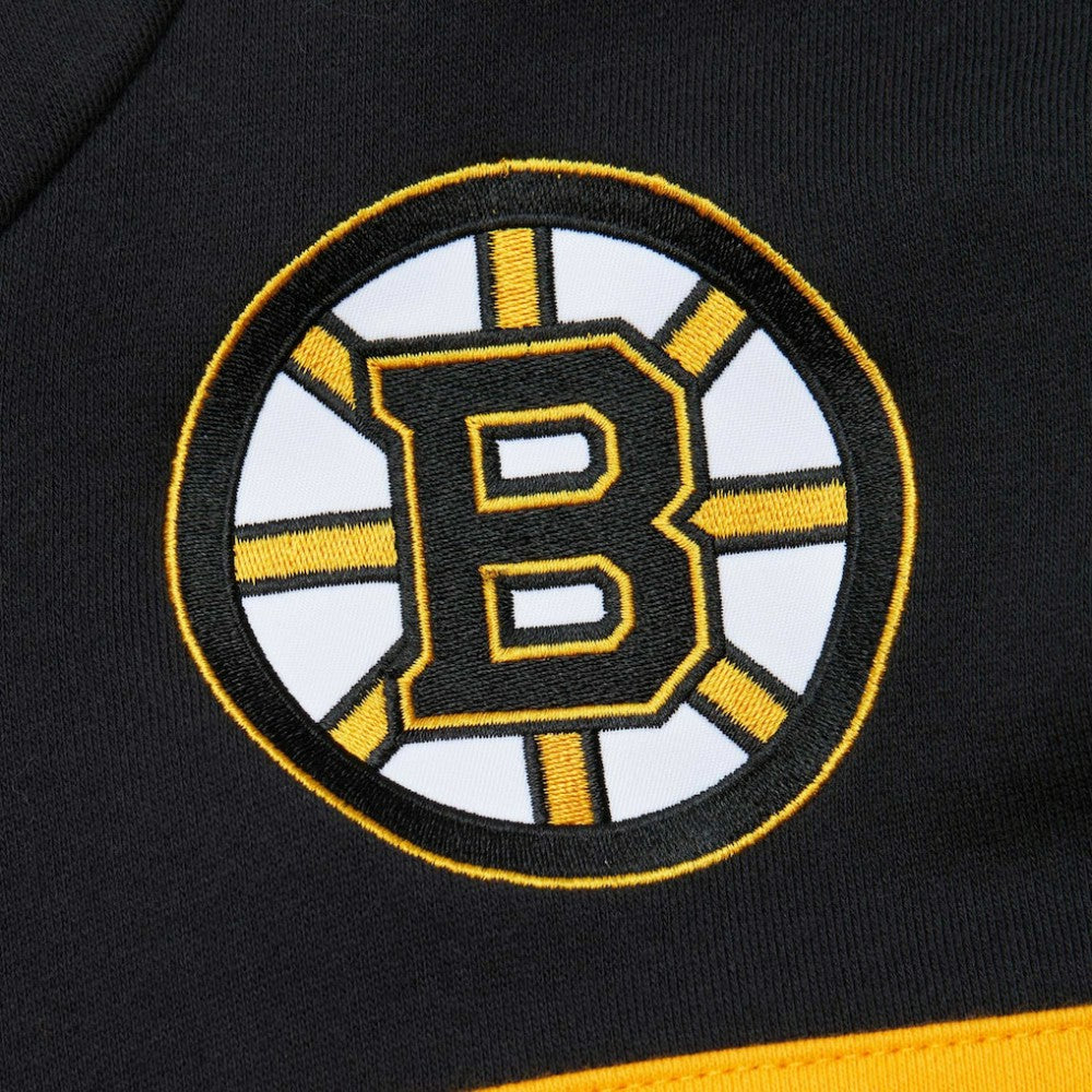 NHL Boston Bruins Mitchell & Ness Head Coach Pullover Hoodie - Black
