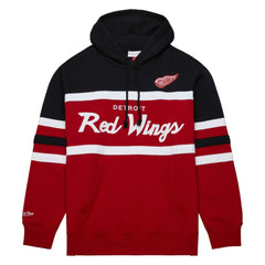 NHL Detroit Red Wings Mitchell & Ness Head Coach Pullover Hoodie - Red/Black