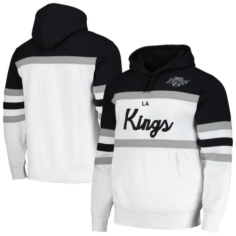 NHL Los Angeles Kings Mitchell & Ness Head Coach Pullover Hoodie - White/Black
