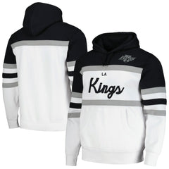 NHL Los Angeles Kings Mitchell & Ness Head Coach Pullover Hoodie - White/Black