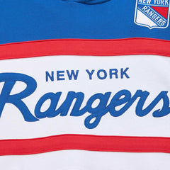 NHL New York Rangers Mitchell & Ness Head Coach Pullover Hoodie - White/Blue