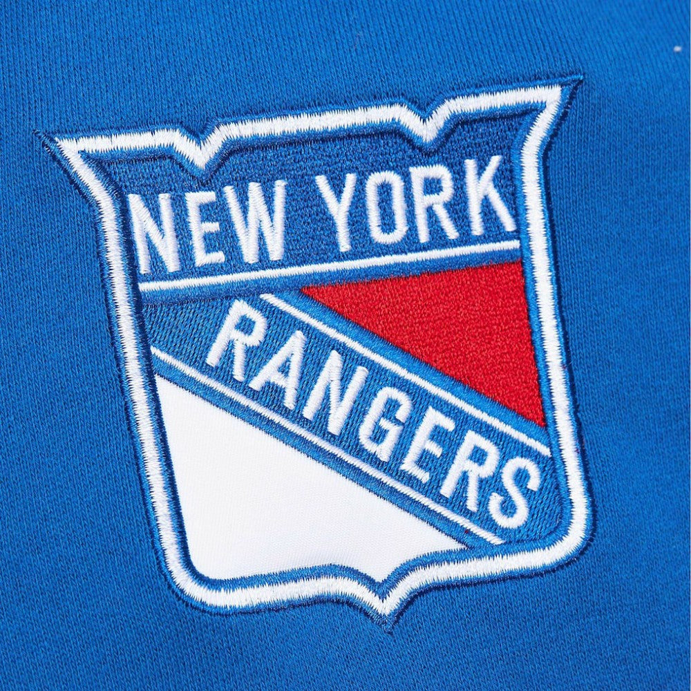 NHL New York Rangers Mitchell & Ness Head Coach Pullover Hoodie - White/Blue