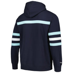 NHL Seattle Kraken Mitchell & Ness Head Coach Pullover Hoodie - Deep Sea Blue