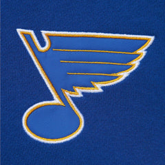 NHL St. Louis Blues Mitchell & Ness Head Coach Pullover Hoodie - White/Blue