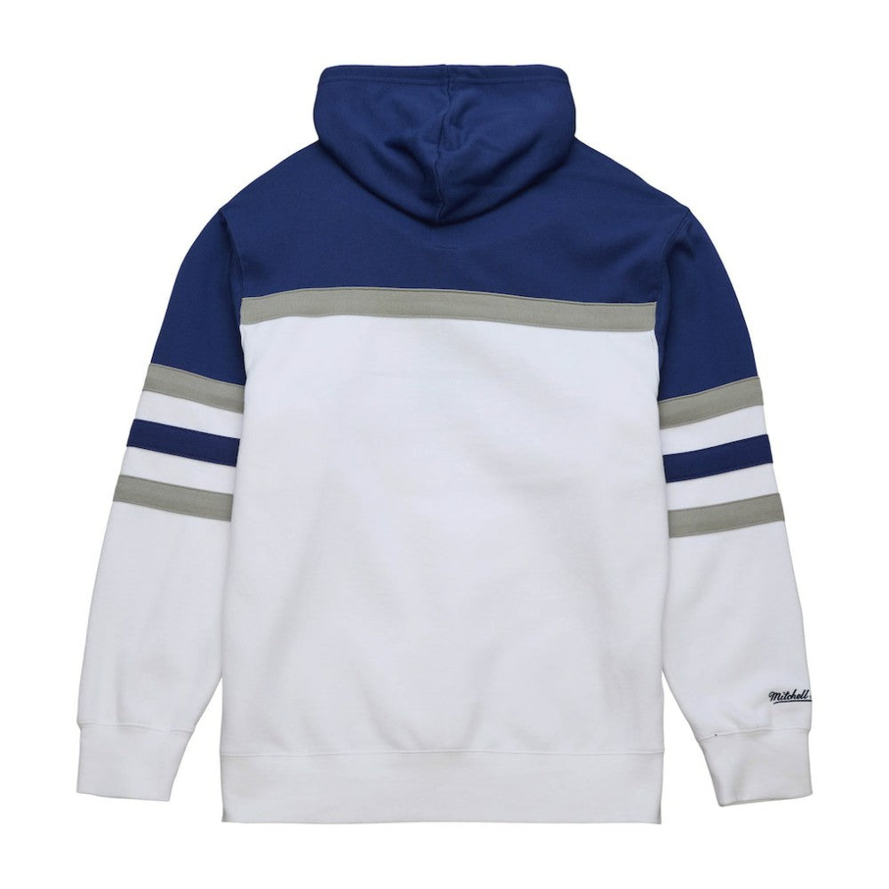 NHL Toronto Maple Leafs Mitchell & Ness Head Coach Pullover Hoodie - White/Blue