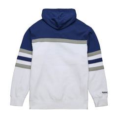 NHL Toronto Maple Leafs Mitchell & Ness Head Coach Pullover Hoodie - White/Blue