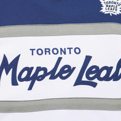 NHL Toronto Maple Leafs Mitchell & Ness Head Coach Pullover Hoodie - White/Blue