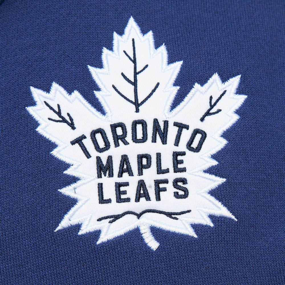 NHL Toronto Maple Leafs Mitchell & Ness Head Coach Pullover Hoodie - White/Blue