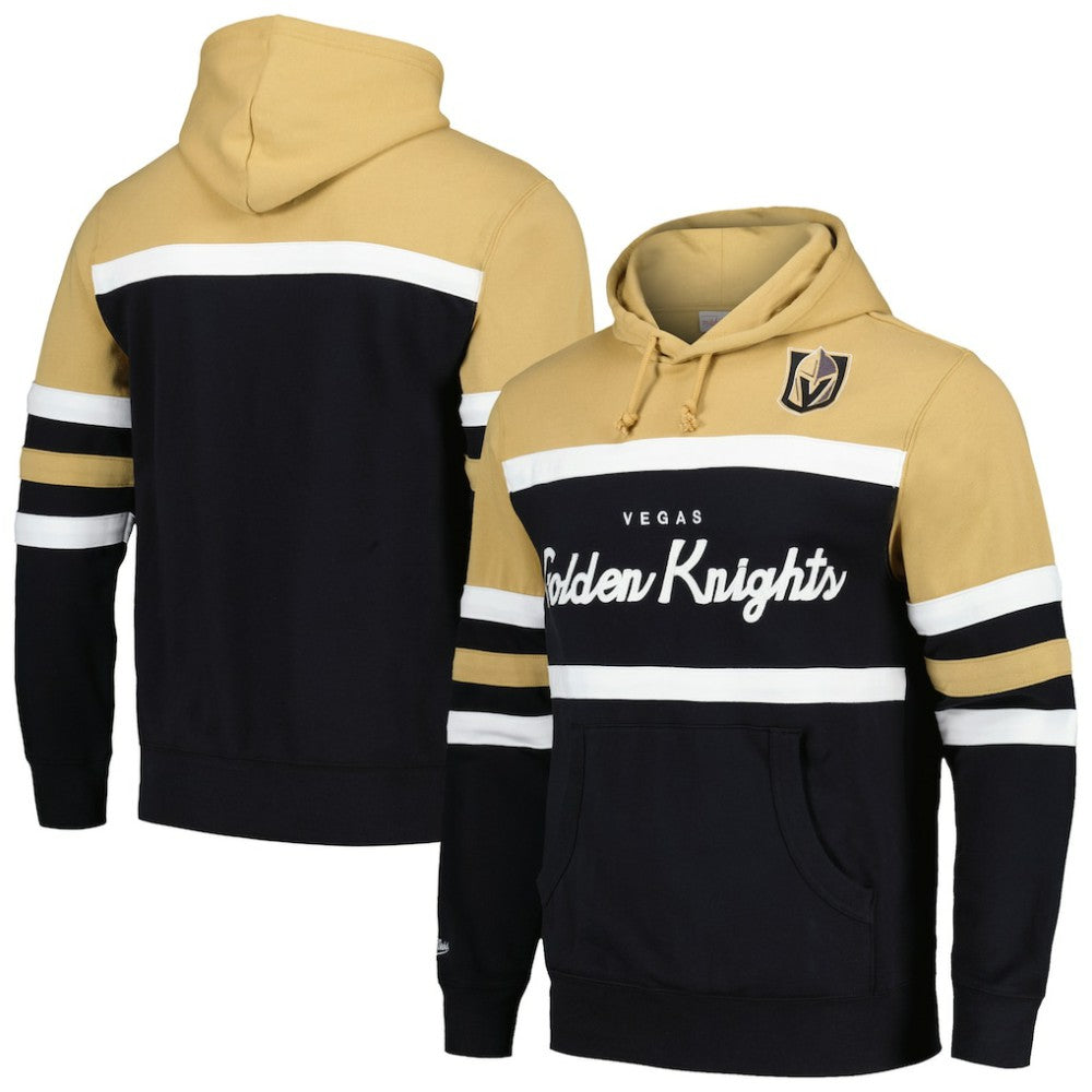 NHL Vegas Golden Knights Mitchell & Ness Head Coach Pullover Hoodie - Black/Gold