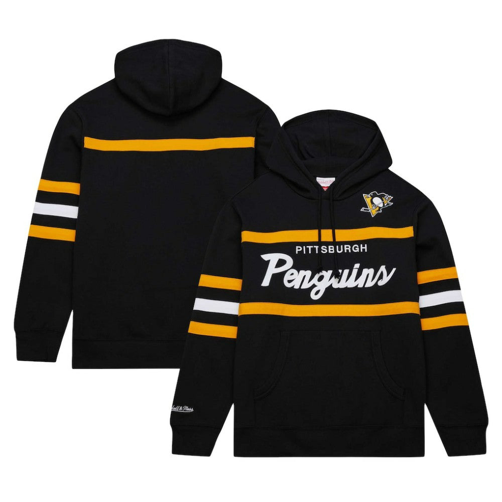 NHL Pittsburgh Penguins Mitchell & Ness Head Coach Pullover Hoodie - Black