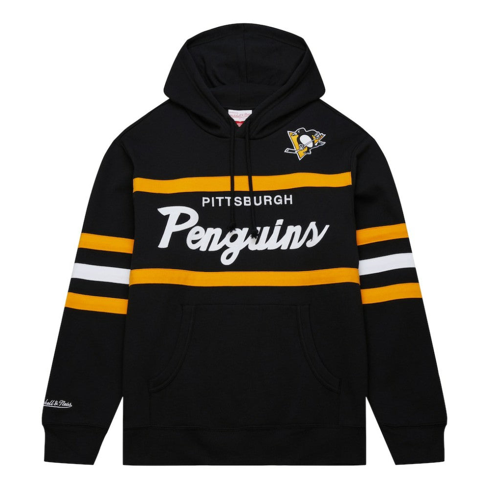 NHL Pittsburgh Penguins Mitchell & Ness Head Coach Pullover Hoodie - Black