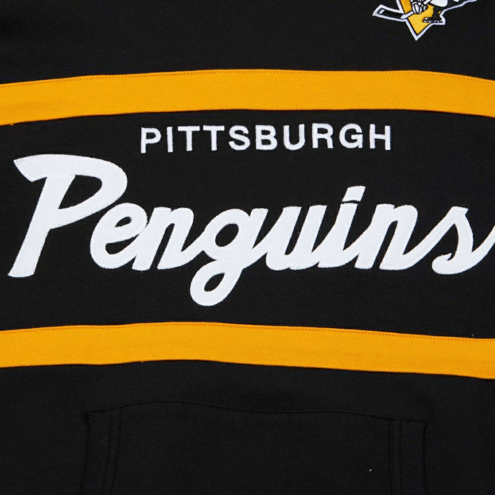 NHL Pittsburgh Penguins Mitchell & Ness Head Coach Pullover Hoodie - Black
